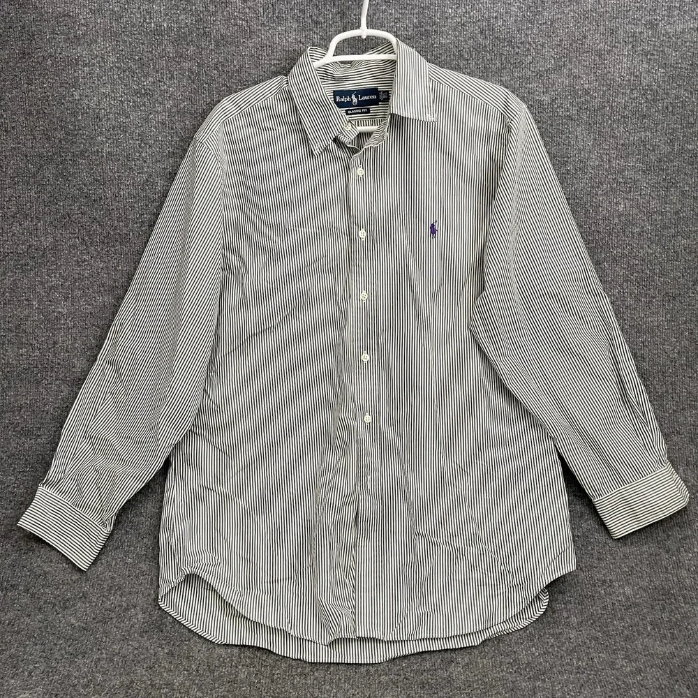 Ralph Lauren Classic Fit Dress Shirt Men's Sz 16.5  32/33 Green Long Sleeve